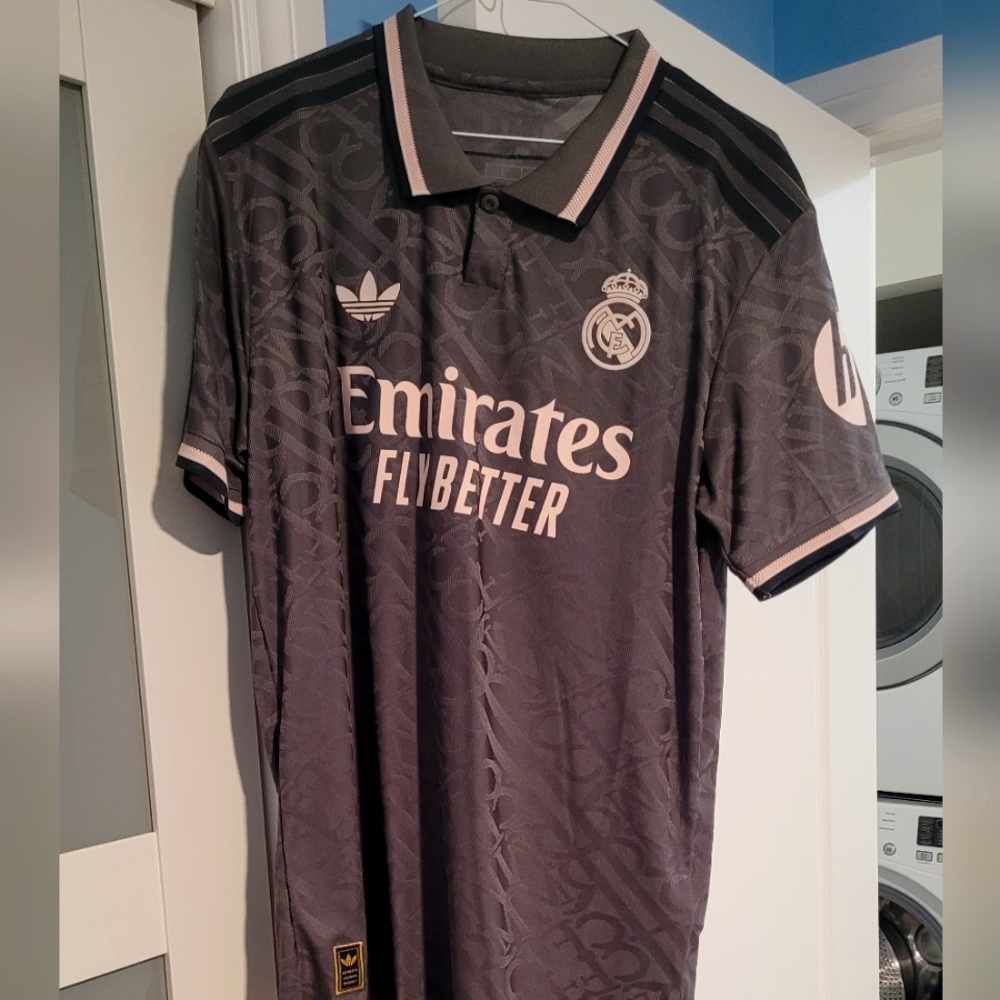 Adidas Real Madrid Charcoal Soccer Jersey(slim fit)[2 For90$]